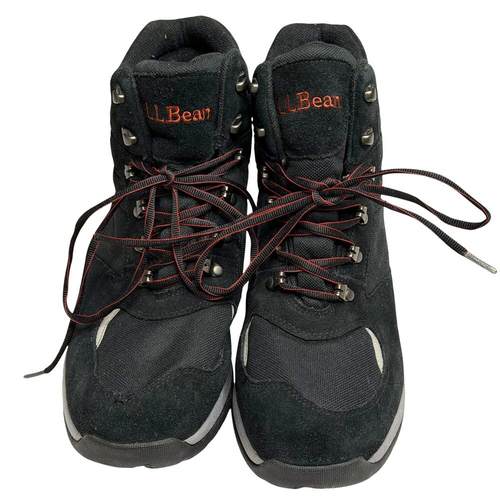 LL Bean Suede Canvas Hiking Boot Shoe Men Black 11 - Picture 3 of 11